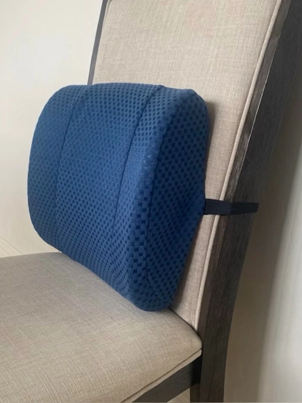 Therapist's Choice Blue Memory Foam Contoured Lumbar Support Pillow